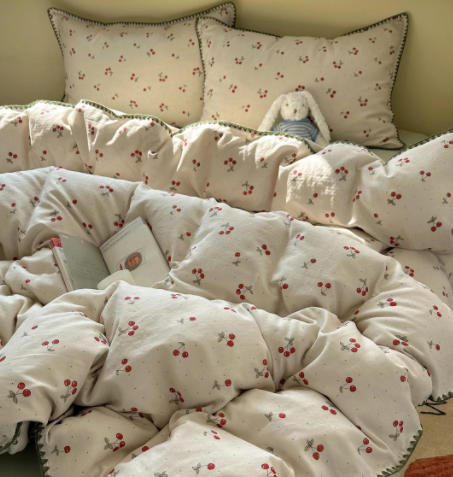 高克重纯棉双层纱布四件套