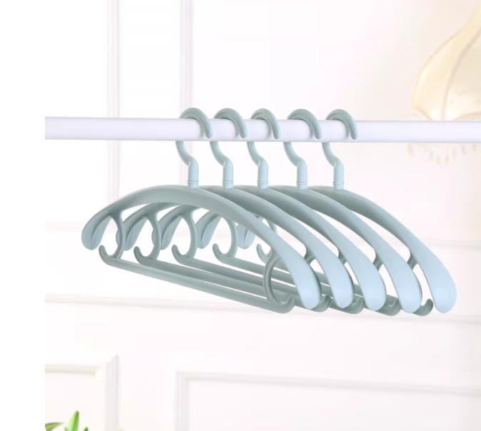 衣架宽肩无痕加厚晾晒衣架10个混色